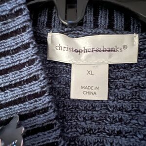 Christopher & Banks Men's Navy Crewneck Sweater